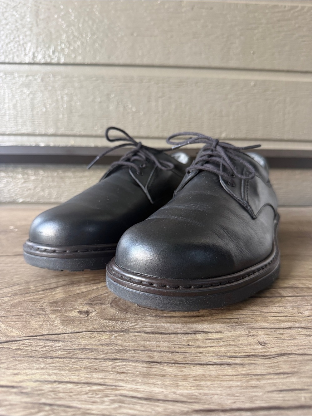 SAS Aden Men's Black Leather Derby Dress Shoes Size 10 WW Made in USA